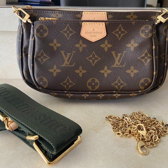 Multi pochette with Green strap - Picture 1 of 2
